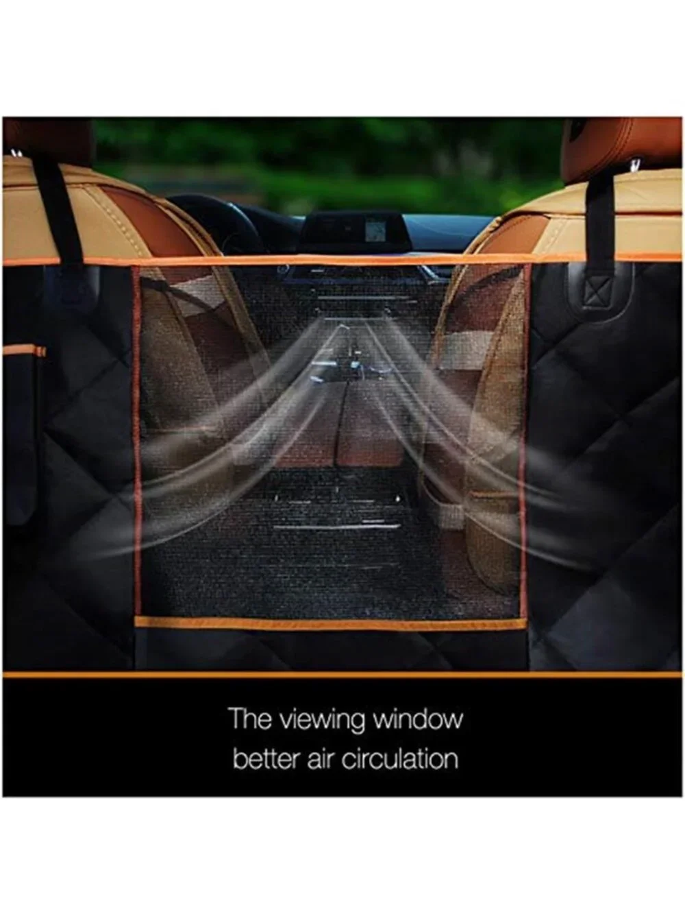 Luxury Dog Car Seat Cover for Back Seat Breathable Mesh Window Dog Hammock